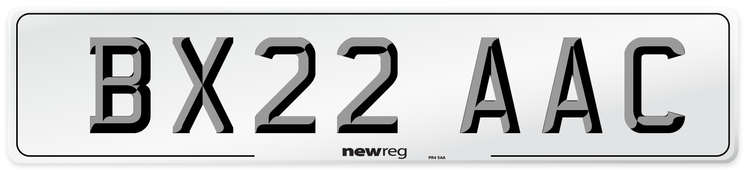 BX22 AAC Number Plate from New Reg